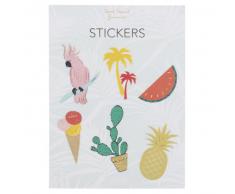 6 pegatinas con motivos tropicales