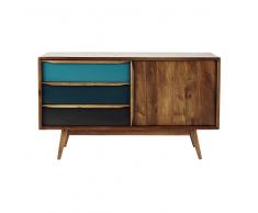 Aparador vintage de madera de mango azul Janeiro