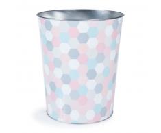 Papelera de metal multicolor Al. 26 cm ZOÉ