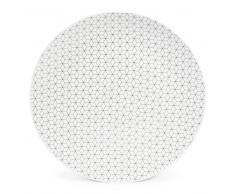 Plato llano de porcelana blanco/negro D. 27 cm GRAPHIQUE