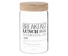 Tarro de cristal con impresión BREAKFAST LUNCH