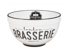 Ensaladera de porcelana blanca