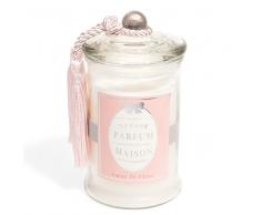 Vela en vaso blanca perfume floral 15 cm de alto CLASSIQUE