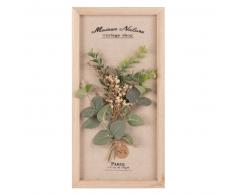 Cuadro de paulonia y planta artificial 22x43