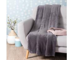 Manta suave gris pizarra 150 x 230 cm CHALEUR