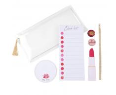 Kit de accesorios de escritorio y estuche transparente