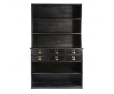 Alacena industrial con 6 cajones de metal negro Edison