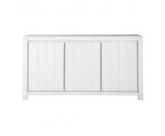 Aparador de madera maciza blanca An. 160 cm White
