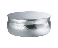 Mesa baja redonda de aluminio martillado Nomade