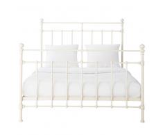Cama 160 × 200 cm de metal blanca Syracuse