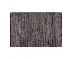 Alfombra de algodón con motivos de azulejos de cemento azules 160x230 cm BLOCALIA