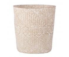 Cesta de fibra vegetal blanqueada para la ropa