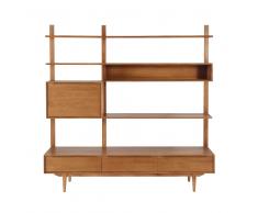 Estantería-mueble de TV de roble macizo Portobello