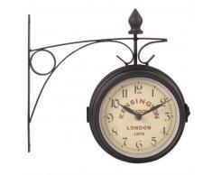 Reloj aplique de metal gris pizarra