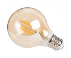 Bombilla de filamento LED de vidrio tintado ámbar