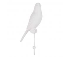 Colgador pájaro con 1 gancho blanco