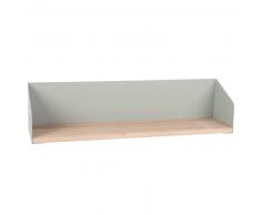 Organizador de pared de paulonia y metal verde