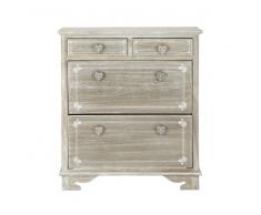 Mueble zapatero de madera de paulonia An. 90 cm Camille