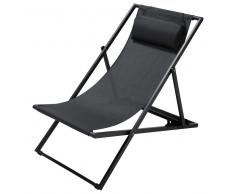 Tumbona/silla de playa plegable de metal antracita Split