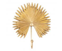 Colgador palmera con 1 gancho dorado