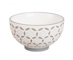 Bol de loza en crudo con motivos decorativos