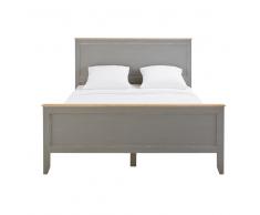 Cama 140x190 de pino gris Honorine