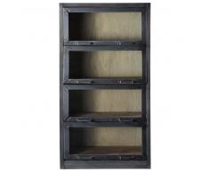 Vitrina de madera reciclada negra An. 90 cm Edgar