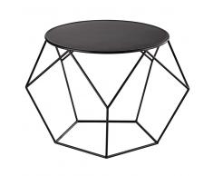 Mesa baja redonda de metal negra Ø 64 cm Prism