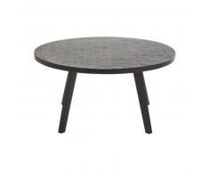 Mesa baja de jardín de mosaico negro Zeliges