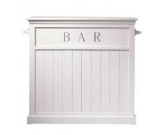 Mueble bar de madera blanco An. 120 cm Newport
