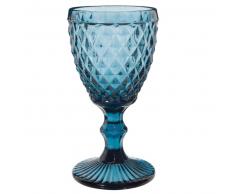 Copa de vino de cristal azul CARAT