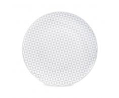 Plato de postre de porcelana gris Diám. 20 cm GÉOMÉTRIK