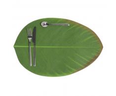 Mantel individual de hoja verde 31 x 47 cm BANANIER