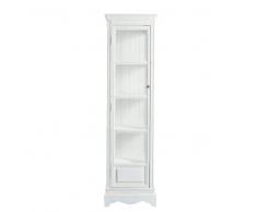 Vitrina de madera de paulonia blanca An. 49 cm Joséphine