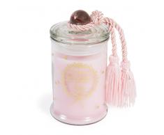 Vela bombonera perfumada polvo de arroz rosa Al. 11 cm