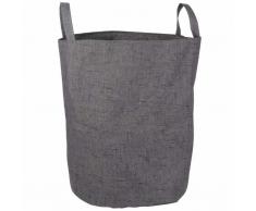 Cesta de algodón gris para la ropa