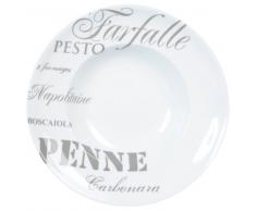 Plato hondo de porcelana gris Diám. 30 cm PASTA