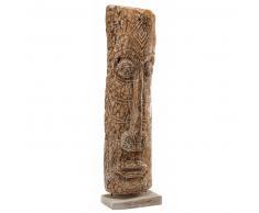 Escultura artesanal patinada y envejecida H. 145 cm MAKASSAR