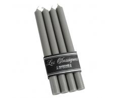 4 velas largas grises Al. 28 cm