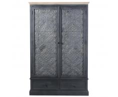 Armario gris oscuro con 2 puertas y 2 cajones Wabi