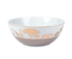 Ensaladera de porcelana con estampado
