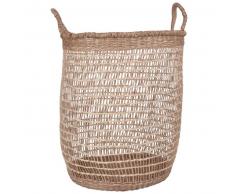 Cesta de fibra vegetal para la ropa