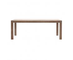 Mesa de comedor de roble macizo blanco An. 200 cm Baltic