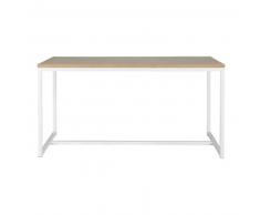 Mesa de comedor de madera y metal blanca An. 150 cm Igloo
