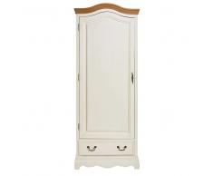 Armario bonnetière con 1 puerta y 1 cajón color crema Léontine