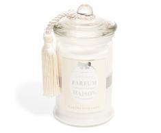 Vela en vaso blanca perfume vainilla 15 cm de alto CLASSIQUE