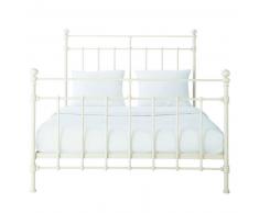 Cama de 140x190 de metal marfil Syracuse