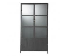 Vitrina industrial de metal negra An. 100 cm Edison