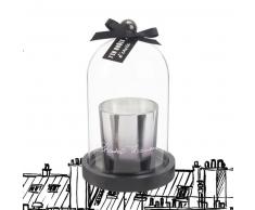 Vela perfumada plateada bajo campana de cristal Chantal Thomass