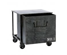 Mesa auxiliar industrial de metal con ruedas An. 39 cm EDISON